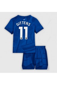 Chelsea Jamie Gittens #11 Jalkapallovaatteet Lasten Kotipeliasu 2025-26 Lyhythihainen (+ Lyhyet housut)